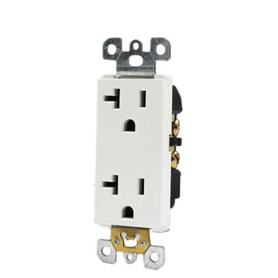 China Convenient 20A 125V USA Canada Type Duplex Electrical Outlet With TR Child Protect American Standard Wall Outlet for sale