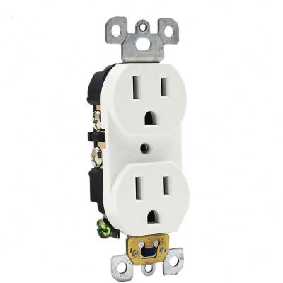 China Convenient Electrical Wall Outlet 15 Amp 5-15R Duplex American Receptacle 125v For USA for sale