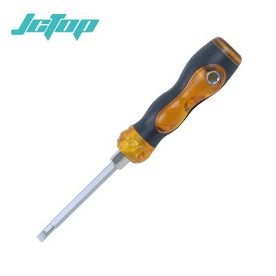 China JCTOP Household Tool Kit Handle Plastic Magnetic Screwdriver Multi Heavy Duty PP TPR Screwdriver Bit For Home Use for sale