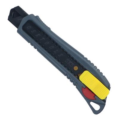 China Break-Resistant Retractable Knife Professional 25mm Metal Feature Safety Knife Utility Cutter for sale