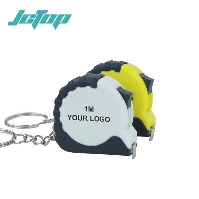 China Factory Sale Economical and Practical 1m Ruler Mini Measuring Tape Key Chain Retractable Tape Measure for sale