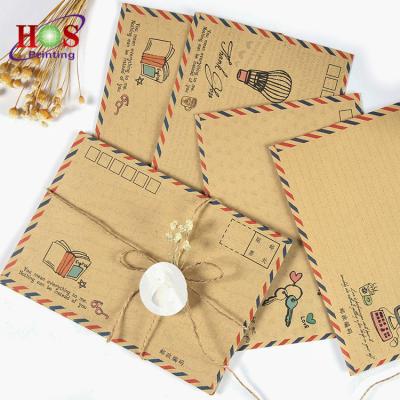 China Custom Eco C6 Cardboard 4x6 5x7 13x18 250gsm Double Adhesive Glue Sealed Envelope Business Envelope Kraft Paper for sale