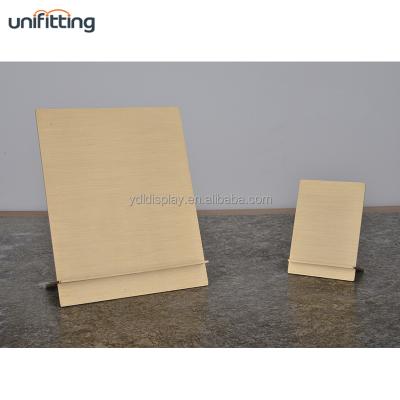 China New Products 120mm*80mm Decorative Brass Cardboard Table Top Display Rack Easel Picture Holder for sale