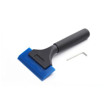 China Viable Blue Smart Car Tools Max Plastic Vinyl Tint Clean Squeegee With Black Short Handle for sale