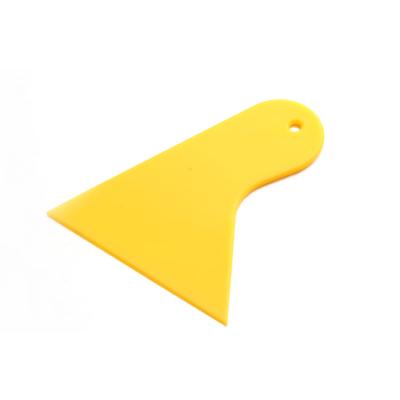 China Sustainable Yellow Portable Screen Car Install Window Cleaning Squeegee To Remove Air Bubbles With Handle for sale