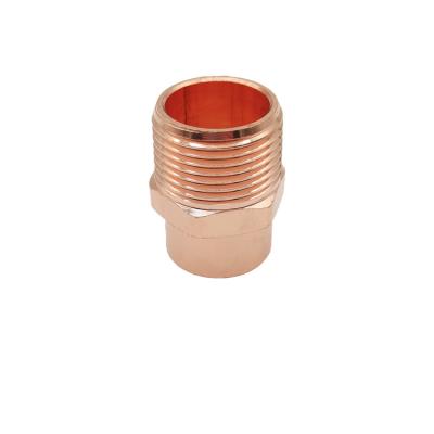 China HVAC system project copper elbow reducer tee reducer tee fitting Y-branch P-trap refrigeration piping constructure copper coupling copper fittings for sale