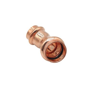 China Refrigeration Tube Copper Press Reducer Fit Mating Elbow To Plumb Pipe Fittings HVAC V-Profile WRAS Factory Wholesale Press Fittings for sale