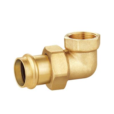 China Gas Distribution System Brass Press Tee Male Coupling Reducer 90 Degree Elbow AS3688 Elbow, 45 Degree Watermark Pipe Fittings for sale