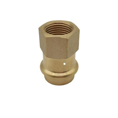 China Gas Distribution System Press Hex Adapter Connector Brass Plumbing Pipe Fittings for sale