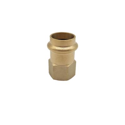 China Gas Distribution System Press Hex Adapter Connector Brass Plumbing Pipe Fittings for sale