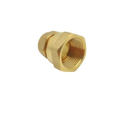 China Full Range Brass Coupler Plumbing Copper Brass Conduit Compression Connector Materials Pipe Elbow Tee Male Female Fittings for sale