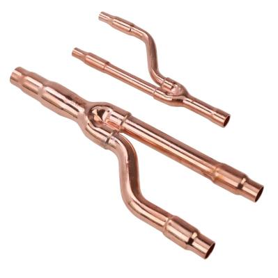 China Air conditioner parts copper refnet branch piping kit refnet joins air conditioning branch pipe for sale