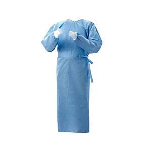 China SMS Disposable Surgical Gown Medical Non Woven Isolation Gowns 30Gsm Te koop