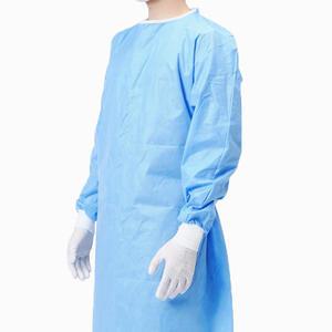 Cina Hospital Operating Gown Blue Medical Isolation Disposable Surgical Gown in vendita