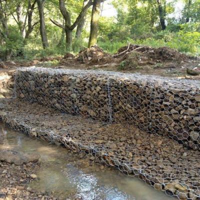 China Galfan Galvanized Gabion With Tensile Strength 350-550N/mm2 Spot Welded By 3.0mm Alloy Wire à venda