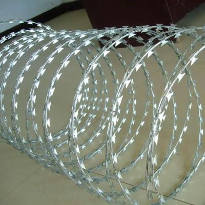 China 2.5mm Galvanized Iron Single Razor Wire Te koop