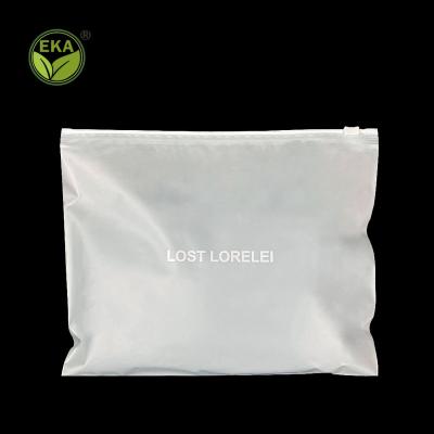 China Recyclable Biodegradable Frosted Ziplock Resealable T-shirt Slider Plastic Bag Underwear Packaging Pouch for sale