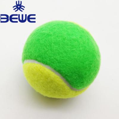 China Good quality extra duty wool and rubber custom printed green tennis ball for tennis training for sale