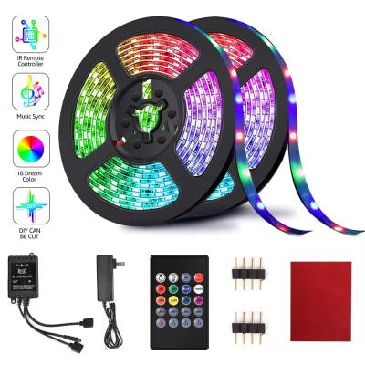 China LANDSCAPE 5050 APP control 2835 led strip lights led music light strips 5M 10m RGB LED bar strip lights for sale