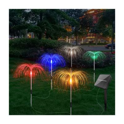 China LED Reed Fiber Optic Light IP65 Solar Outdoor Solar Jellyfish Flower Light Waterproof Decoration for Garden for sale