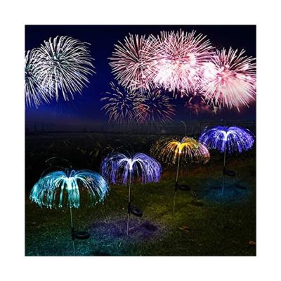 China Outdoor Solar LED Fiber Optic Flower Jellyfish Light Light Decoration For Garden IP65 Waterproof for sale