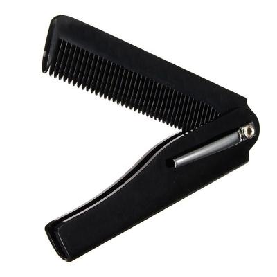 China 1 Pcs Men's Home Women's Beauty Women's Handmade Pocket Clip Hair Mustache Beard Folding Comb for sale