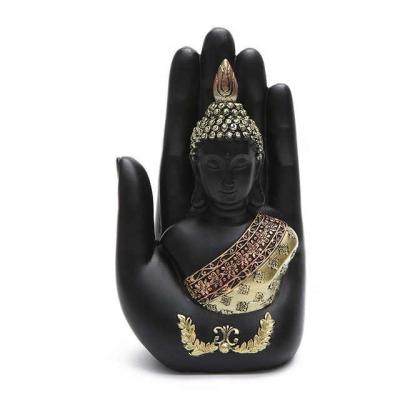 China Minimalist Green Handcrafted Hindu Meditation Fengshui Buddhism Resin Figurine Home Decoration for sale