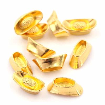 China China 10 Pieces DIY Opens Mascot Metal Opens Feng Shui Auspicious Lucky Money Gold Ingot Decoration for sale