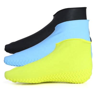 China PVC Waterproof Silicone Non-Slip Men Rain Boots Shoes Protectors Indoor Outdoor Reusable Shoe Covers for sale