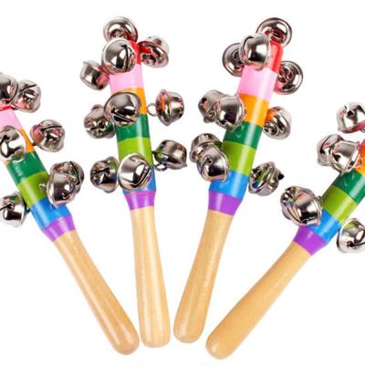 China Metal Bell Hand Held Stick with Metal Ball Rainbow Musical Percussion Toy 10 for sale