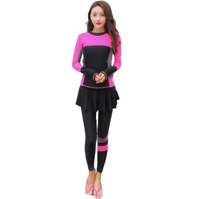 China Antibacterial Hot Selling One Piece Surf Suit With Long Sleeve Women Swimsuit Special Design OEM Swimsuit for sale