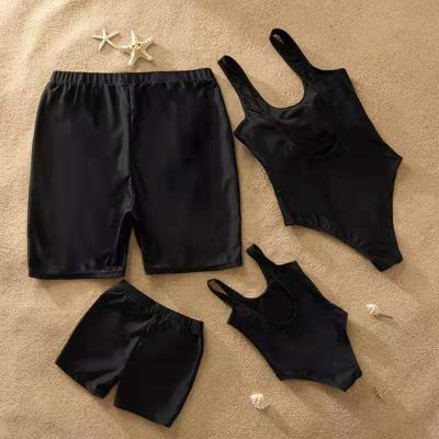 China Breathable Hot Sale Family Swimwear High Quality Beachwear Solid Customize Color for sale