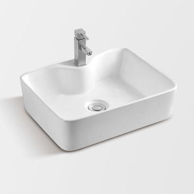 China Art Deco Square Modern Factory Supplier Design Hotel Home Worktop Hand Wash Basin Above Counter Sink for sale