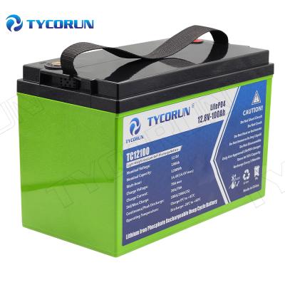 China Deep cycle battery with LED indicator Tycorun circle 12v/24v/36v 100ah/200ah/300ah lithium ion/li-ion new deep battery for marine/RV for sale