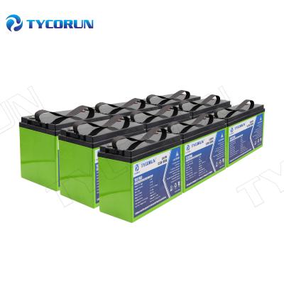 China Deep cycle battery with LED indicator Tycorun OEM lifepo4 12V 120ah deep cycle power lithium ion battery for RV/solar system/storage and yacht car/golf carts for sale