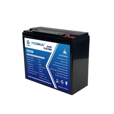 China Tycorun 12.8 Volt 50Ah Lifepo4 Lithium Ion Battery 12V Rechargeable Deep Cycle Battery Deep Cycle for sale