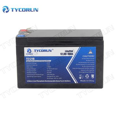 China Rechargeable Storage 12v Deep Cycle Lithium Ion Battery Tycorun 12.8v 10ah Solar Battery Pack Battery for sale