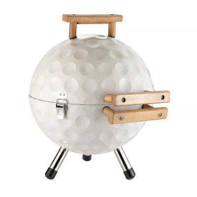 China Easily Assembled Hot-selling 14 Inch Golf Barbecue BBQ Grill Portable Charcoal Ball Shaped Outdoor Grill for sale