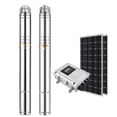 China Borehole Deep Well DC Solar Power Agricultural Submersible Pumps Solar Water Pump For Farm Irrigation South America for sale