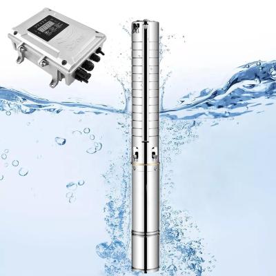 China Irrigation and Agriculture Submersible Abyssinian Well Pumps 100M Borehole Deep Well Solar Water Pump for sale