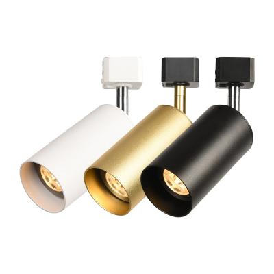 China Wholesale Adjustable Gold 360 Degree COB Track Light 10W 20W 30W 40W LED Spot Light Golden Outdoor Mounted Spotlights Aluminum Track Light for sale