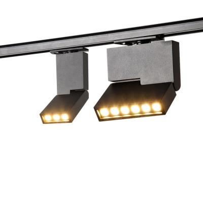 China 360 Degree Adjustable Modern Design Embedded Magnetic LED Track Light Outdoor Mounted Linear Spot Lights 48V LED Magnet Track Lighting for sale