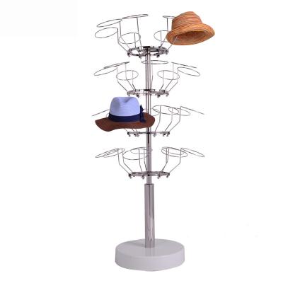 China Clothes Shop Customized Rotating Hat Rack Hat Display Rack Metal Hat Display Rack Baseball Rack Hat Display Rack For Retail Store for sale