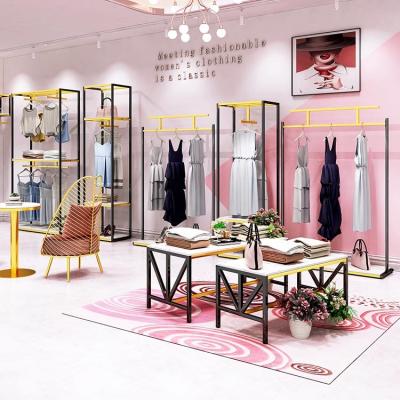 China Clothes Shop Modern Simple Industrial Floor Rack Modern Simple Industrial Floor Rack Garment Rail Garment Rack Clothing Rack Hanging Rack for sale