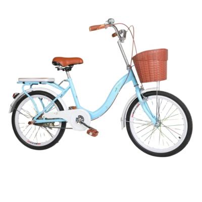 China Popular 26 Inch Single Speed ​​City Bike With Basket For Lady for sale