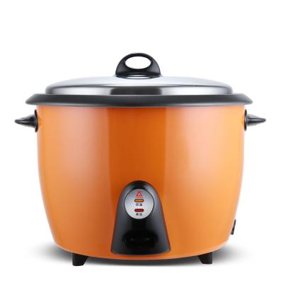 China Hotel Big Drum Orange Rice Cooker With Small Handle With Stainless Steel Steamer for sale