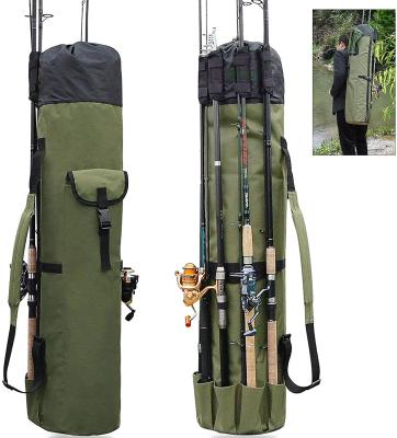 China Shop Fishing Collapsible High Elastic Fishing Rod Bag Rod Bag Protector Tackle Equipment Large Capacity Abrasion Resistance Fishing Nylon for sale