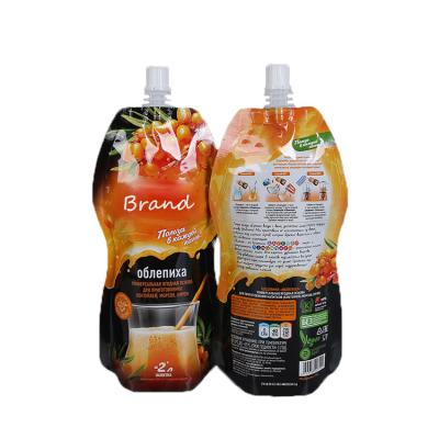 China Fleixble Packaging 100g 120g Custom Printed Reusable Doypack Juice Beverage Organic Fruit Squeeze Refill Packaging Bag Baby Food Spout Pouch for sale