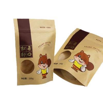 China Factory Wholesale Eco-Friendly Fleixble Packaging Custom Printed Matte Reusable Snack Food Powder Bags With Window for sale