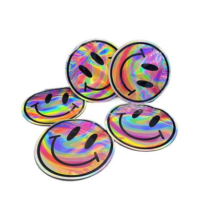 China Disposable Customized Hologram Mylar Bags Plastic Zipper Jewelry Makeup Packaging Transparent Holographic Bags for sale